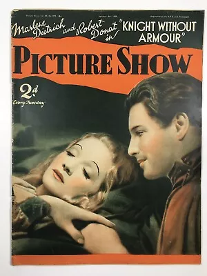 PICTURE SHOW Movie Magazine January 8 1938 Marlene Dietrich Robert Donat  Knight • $31.96
