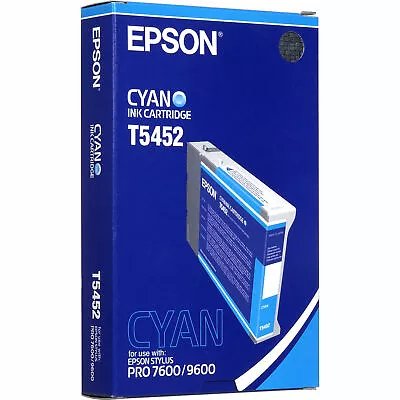 Genuine Epson T5452 Cyan Ink Cartridge For Stylus Pro 7600 9600 • $15.99