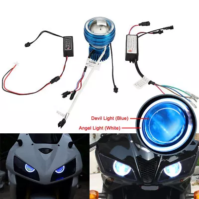 Angel Eye Blue Demon Light Headlight For Suzuki GSXR 600 750 1000 Hayabusa 1300 • $45.99