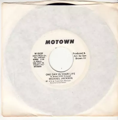 Michael Jackson - One Day In Your Life - Promo Motown Records 45 - Great Shape • $9.99