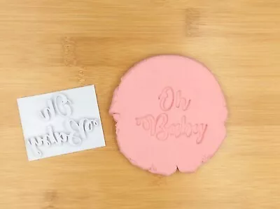 $7.56 • Buy Oh Baby Cookie Fondant Stamp Cake Cupcake Biscuit Embosser Baby Shower