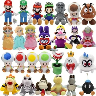 Super Mario Bros Nintendo Plush Toy Soft Stuffed Doll Plushie Kids Birthday Gift • £9.99