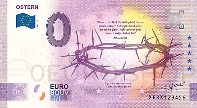 £6.28 • Buy Easter - Xerx 2023-2 - Zero 0 Euro Souvenir Bill