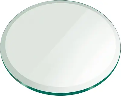 $81.99 • Buy 20  Inch Round Glass Table Top 1/2  Thick Tempered Beveled Edge By