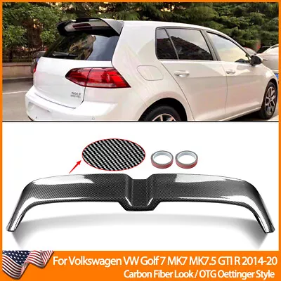 Rear Spoiler Wing Lip OTG Oettinger For Volkswagen Golf 7 MK7/7.5 GTI R 2014-20 • $94.04