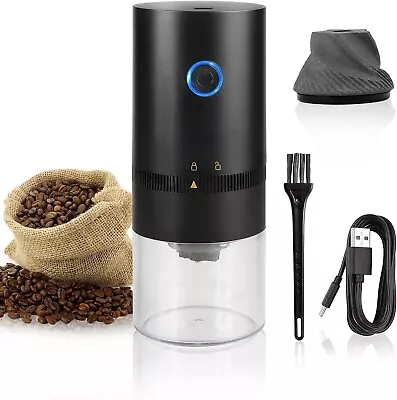 Portable Electric Burr Coffee Grinder 4 Cups Small Automatic Conical Burr Grind • $44.47