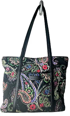 Vera Bradley Tote Large Travel Bag Carry On Handbag Purse Black Kiev Paisley • $20