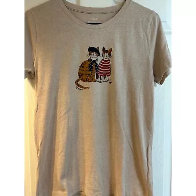 J. Crew Factory Collector Tee French Cats Women's Size Small Graphic T Shirt • $20