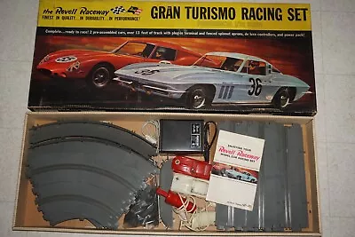 REVELL Raceway Professional 1/32 Scale Gran Turismo Racing SLOT CAR SET VTG 1965 • $145