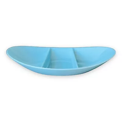 Fostoria Melmac Triple Divided Dish Relish Tray 11   Robins Egg Blue • $32