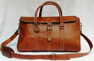 $47.97 • Buy Genuine Leather Men's Travel Bag 20  Duffel Luggage Weekend Gym Sport Overnight