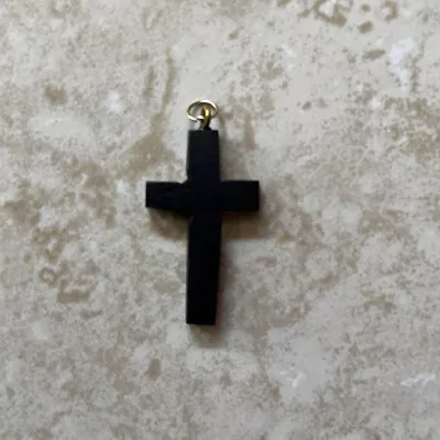 1pcs Azabache Pendant  Cruz . • $12.45