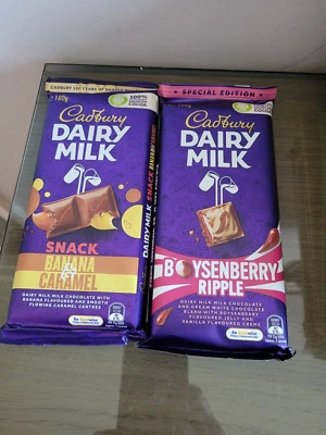 £13 • Buy Cadbury Dairy Milk Snack Banana And Caramel Boys Australian Import 180g Bars X 2