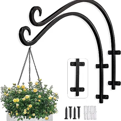 2x Pcs Plant Hook Hanger Heavy Duty Wall Hook Hanging Flower Pot Baskets 16 Inch • $21.98