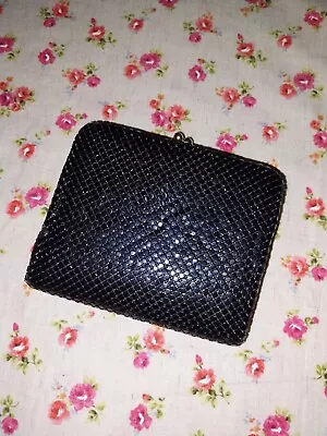 Vintage Retro Black Metallic Mesh Purse / Wallet - Hato Hasi • $15