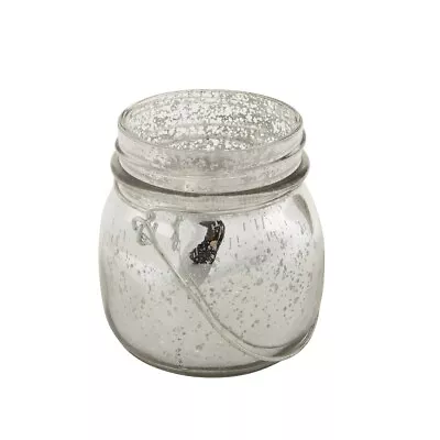 Sass & Belle Silver Crackle Lantern Tumbler Glass Tealight Candle Votive Holder • £8.49