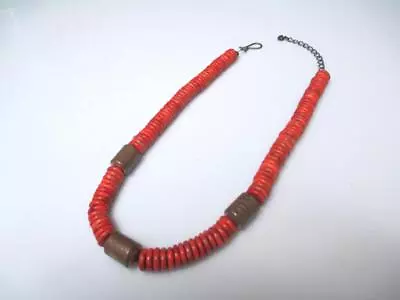 Signed Dtr Mine Finds Jay King Red Coral Copper Necklace • $37.50