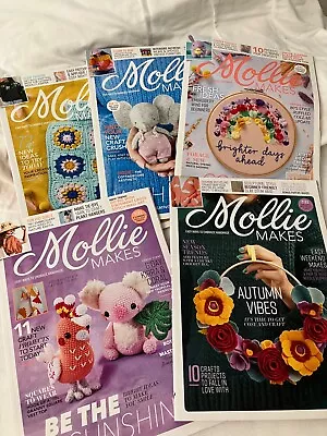 Lot 5 Mollie Makes Magazine 126 127 128 132 134- Crochet Macrame Crafts • $15