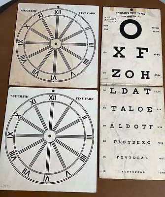 Vintage 1900's Vision Eye Chart Test Astigmatic - VTG Very Old Admin Jacobs & Co • $29.50