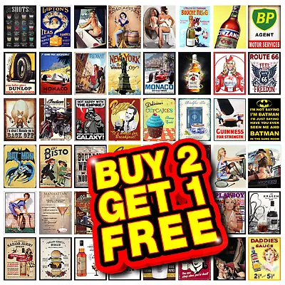 £3.95 • Buy Metal Tin Sign Plaque Home Bar Man Cave Garage Tiki Bar Shed Kitchen Signs M29