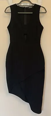 £5 • Buy Missguided Black Cut Out Body Con Midi Dress UK 10 Eur 38 Party Club