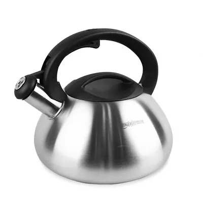 Stove Top Whistle Kettle 3 L Stainless Steel Gas Electric Induction Hob Sturdy • £19.70