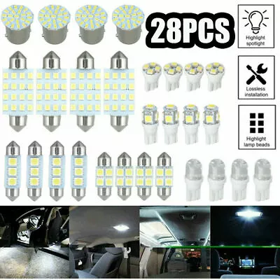 Car Interior LED Light Bulbs Kit For Dome License Plate Lamp White Accessories • $9.89