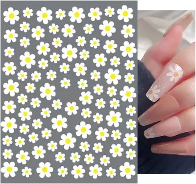 Nail Art Stickers Transfers Decals Spring Summer Daisy Daisies Flowers (ME92) • £2.55