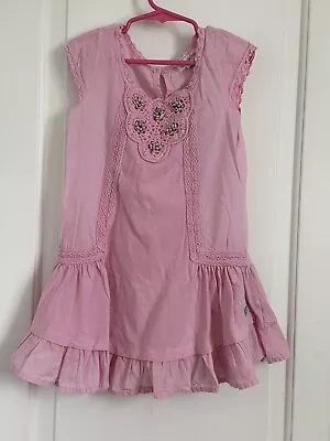 Naartjie Girls 5 Pink Sleeveless Embellished Dress CUTE!! • $14.99