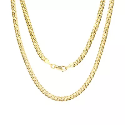 10K Yellow Gold Solid 4mm Miami Cuban Link Chain Necklace Mens Women 16 - 30  • $1086.98