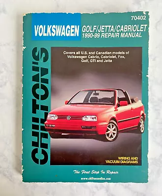 1990-1998 Volkswagen VW Golf Jetta Cabriolet Chilton Repair Service Manual 91226 • $35