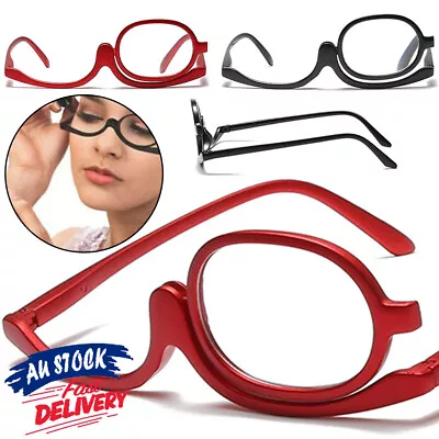 Foldable Makeup Women Magnifying Reading Flip Eyeglasses Make-up Wayfarer • $9.85