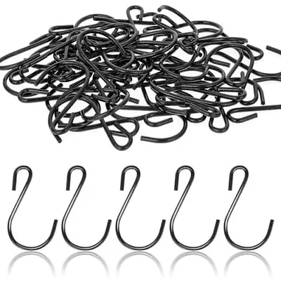 50 PCS Small S Hooks 1.26 Inch S Hooks For Hanging Ornament Hooks Black  • $9.53