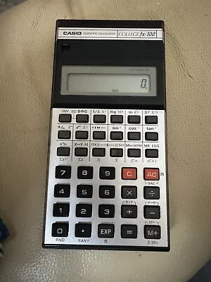 Casio Vintage College FX-100 Scientific Calculator  - Tested • £9.40