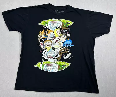 Rick And Morty Portal Loop Adult Swim Cartoon Hot Topic Exclusive T Shirt Size L • $14