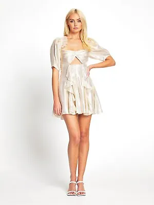 $170 • Buy Bnwt Alice Mccall Gold Santa Monica Mini Dress - Size 8 Au/4 Us (rrp $395)