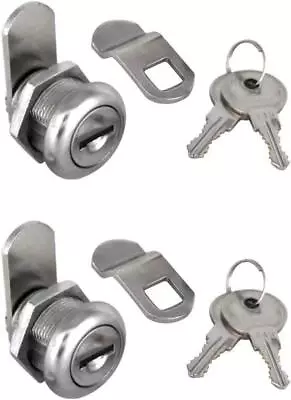 2 Pcs Cabinet Cam Lock Keyed Alike Tool Box Locks 5/8  Cylinder For Truck Pickup • $13.93