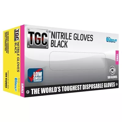 Tgc Workgear Black Nitrile Gloves - 100pk - Small - 160001 • $32