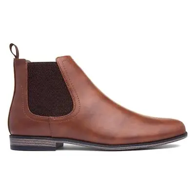 Beckett Mens Boots Brown Chelsea Zip Up Ankle Boston Size UK 6789101112 • £24.99
