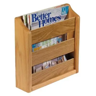 Wooden Mallet MRS1LO 1 Pocket Wall Mounted Magazine Rack - Light Oak • $55.29