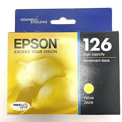 Epson Genuine T126420 126 DuraBrite Yellow Ink Cartridge -New Sealed Exp 01/2020 • $13.99