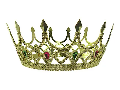 Adult Gold Royal Queen Princess Medieval Crown Tiara Cosplay Costume Headpiece • $7.95