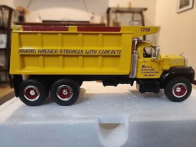 First Gear 1/34 Die-Cast 1960 B-61 Mack Dump Truck 19-2072 Mario's Concrete • $45