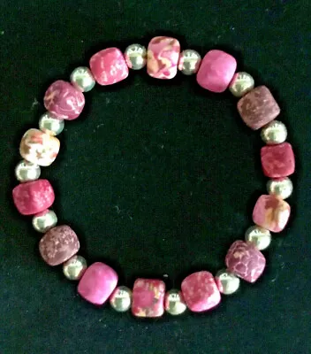 *BEAUTIFUL * NEW* PINK * Viva Beads  Silver Accents Bracelet • $9.99