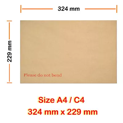 C5 C4 C3 C6 Sizes Hard Board Backed Envelopes Please Do Not Bend Brown Manilla • £256.49