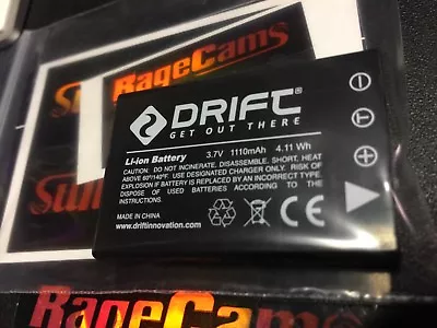 £49.46 • Buy Drift HD HD170 STEALTH MINI DSTBAT Standard Camera Battery LI-ION 1100ma 1100mah