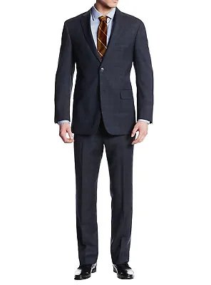 Luciano Natazzi Mens Two Button 2 Piece Plaid Suit Jacket With Pant • $99.50