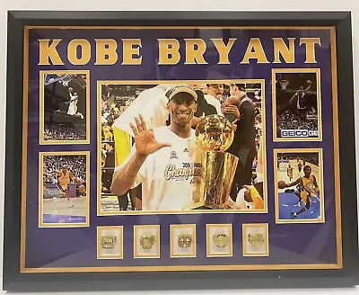 Kobe Bryant Lakers Champions Replica Rings Set With Photos And Frame. • $249