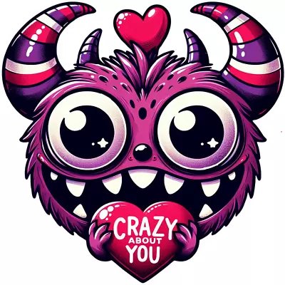 30 Custom Crazy Valentine Monster Personalized Address Labels • $0.99