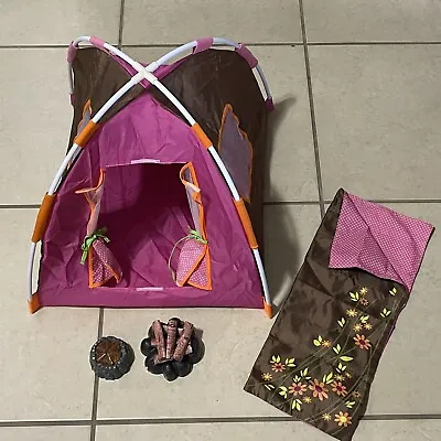 Our Generation OG 18” Doll Camping Tent Set W/ Campfire EUC • $19.99